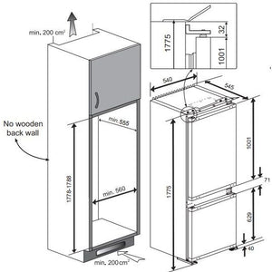 Beko Kühl-Gefrierkombination BCSA285K4SN  Zeichnung