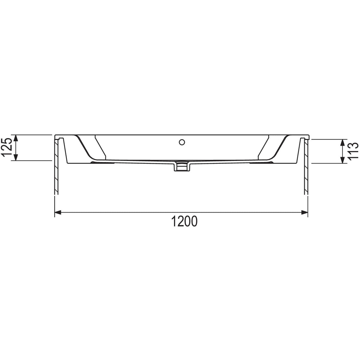 DISEGNO CERAMICA- Moebelwaschtisch LAVABO BLOB 1200- Keramik Weiss Hochglanz 87738 87738