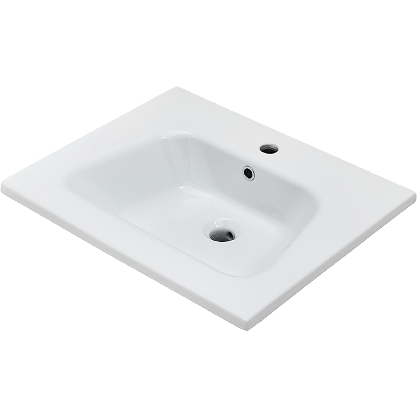 DISEGNO CERAMICA: Möbelwaschtisch LAVABO BLOB 600, Keramik, Weiß Hochglanz 87736 60,5 cm