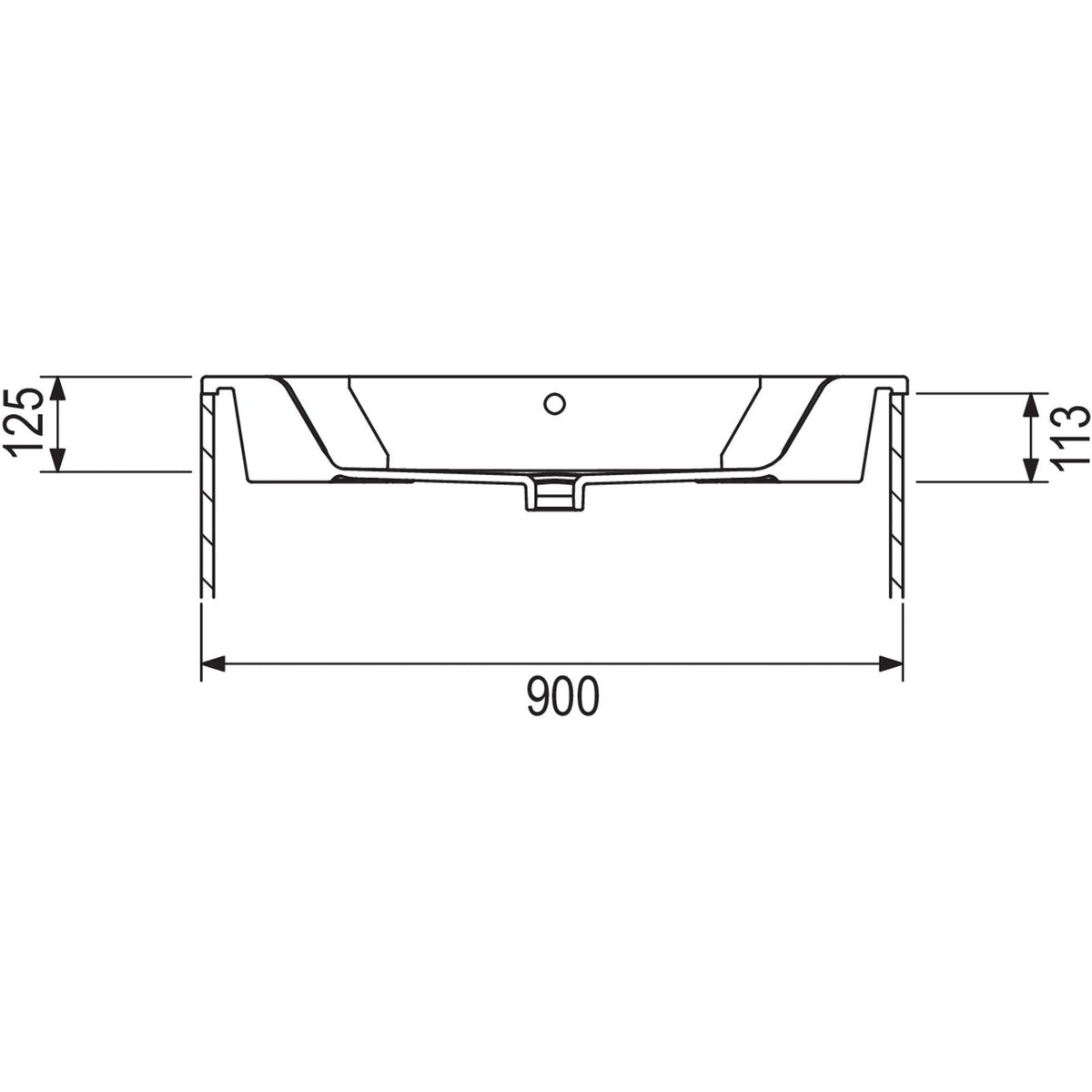 DISEGNO CERAMICA- Moebelwaschtisch LAVABO BLOB 900- Keramik Weiss Hochglanz 87737 87737