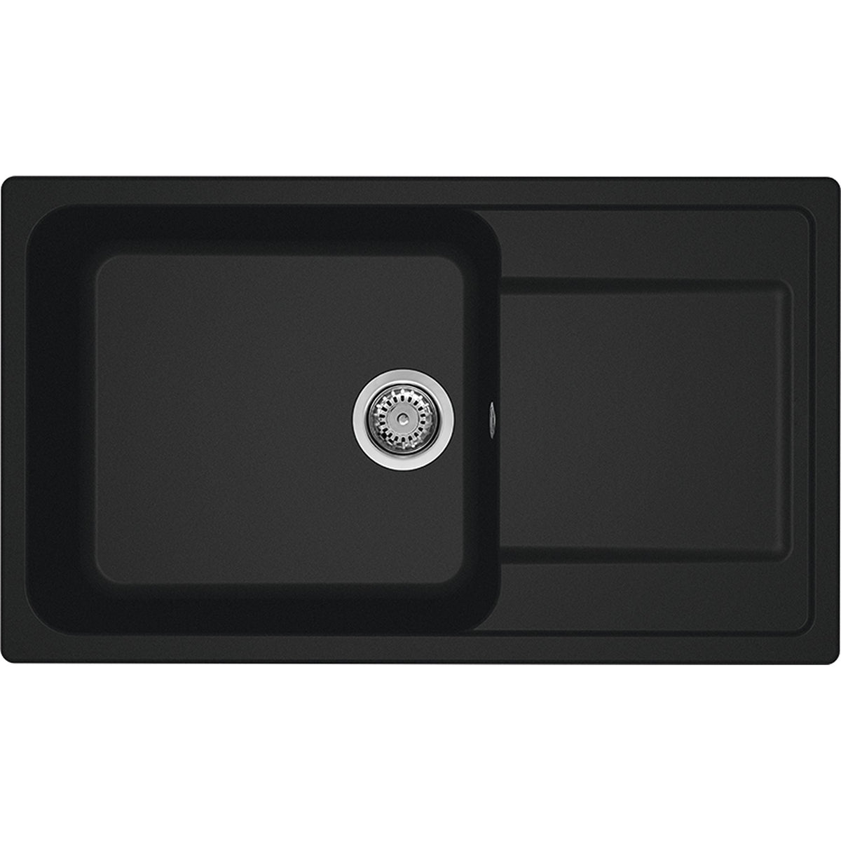 ELLECI- Einbauspuele Life 410- aus GRANITEK- Schwarz 87674 87674