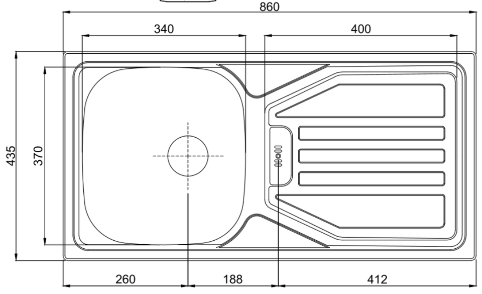 Einbauspüle Spülbecken Küchenspüle RODI Einbauspüle Okio Line 85 Edelstahl