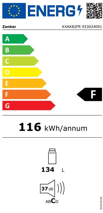 Energielabel Unterbaukühlschrank
