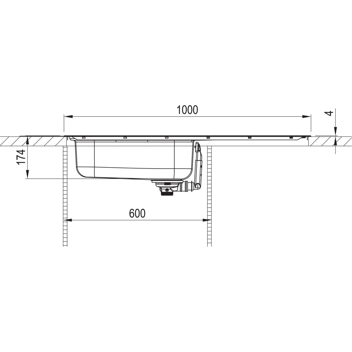 FRANKE- Einbauspuele Antea AZN 611-100 LB- Edelstahl seidenmatt 87060 87060