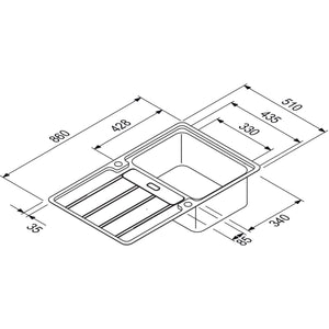 FRANKE- Einbauspuele Hydros HDX 214- Edelstahl- flaechenbuendiger Einbau moeglich 87245 87245