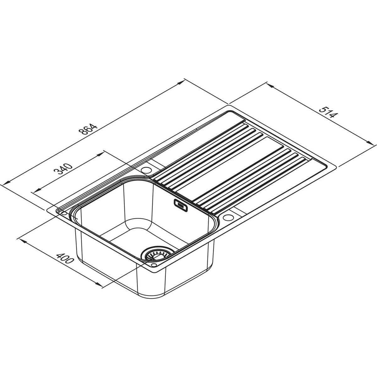 FRANKE- Einbauspuele Rapid RPX 211-86- Edelstahl- flaechenbuendiger Einbau moeglich 87551 87551
