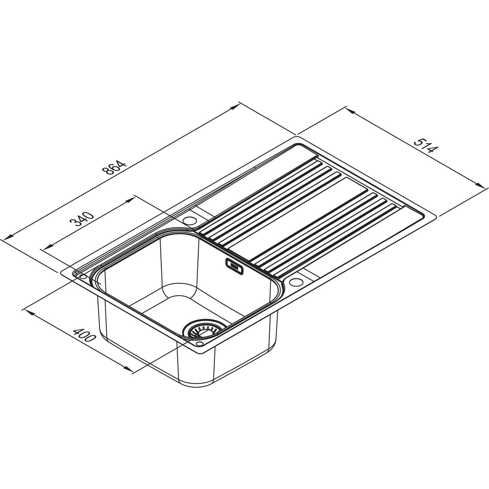 FRANKE- Einbauspuele Rapid RPX 211-86- Edelstahl- flaechenbuendiger Einbau moeglich 87551 87551
