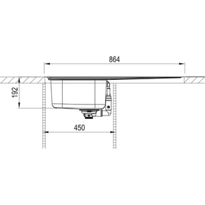 FRANKE- Einbauspuele Rapid RPX 211-86- Edelstahl- flaechenbuendiger Einbau moeglich 87551 87551