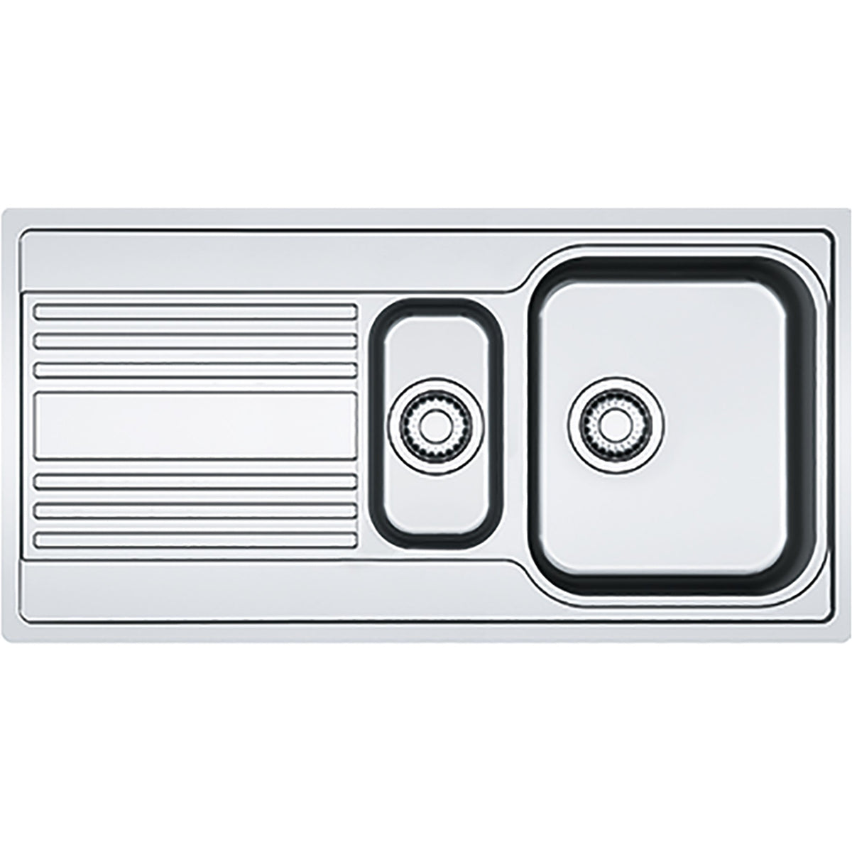 FRANKE- Einbauspuele Rapid RPX 251-100- Edelstahl- flaechenbuendiger Einbau moeglich 87552 87552