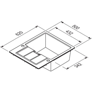 FRANKE- Einbauspuele Sirius S2D 611-62- aus Tectonite- Carbon 87502 87502