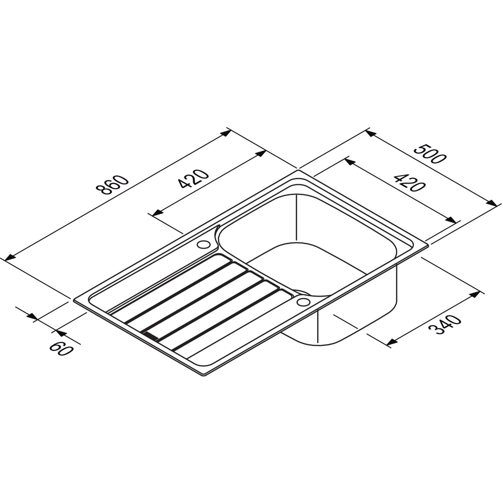 FRANKE Einbauspuele Spark SKX 611-86- Edelstahl 87077 87077