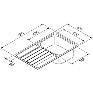 FRANKE Einbauspuele Spark SKX 611-86- Edelstahl 87077 87077