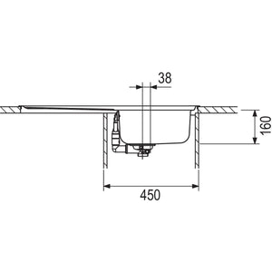 FRANKE Einbauspuele Spark SKX 611-86- Edelstahl 87077 87077