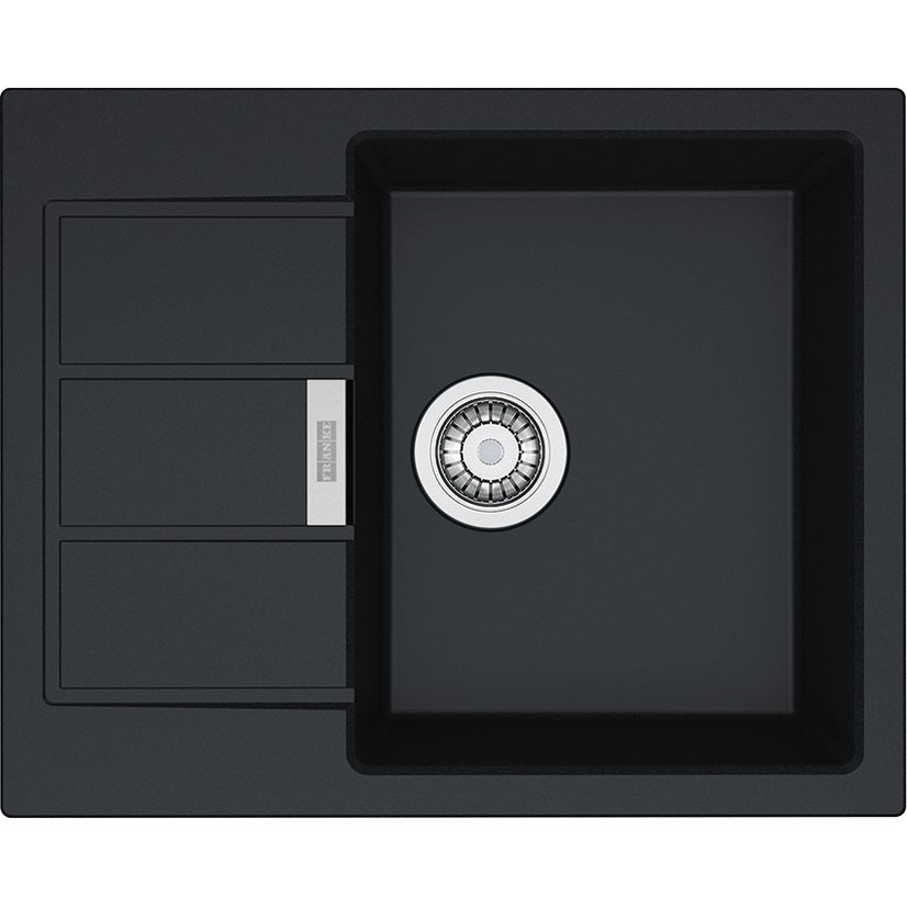Franke Spülbecken Sirius S2D611-62 Tectonite Carbon, schwarz 62cm Einbauspüle