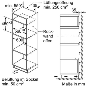JUNKER Mikrowellen-Kompakt-Backofen JC4119961 Einbau Mikrowelle 45 CM Lüftung