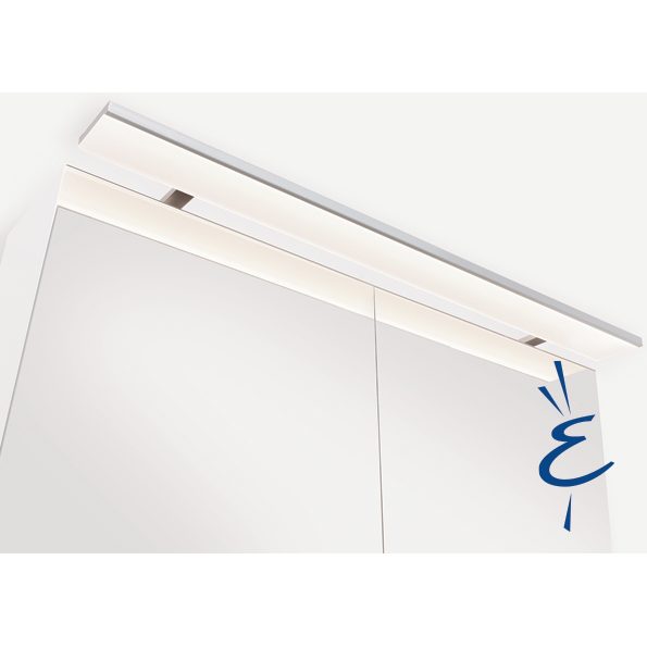 Lámpara LED de montaje Lámpara de espejo 50cm 70cm Mueble de baño con espejo Aluminio en aspecto acero inoxidable