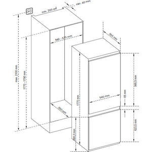Laurus Einbau Kühlgefrierkombination LKG178.1F Zeichnung  80549