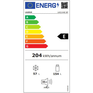 Laurus integrierte Kühl-Gefrierkombination LKG144E-BF Energielabel