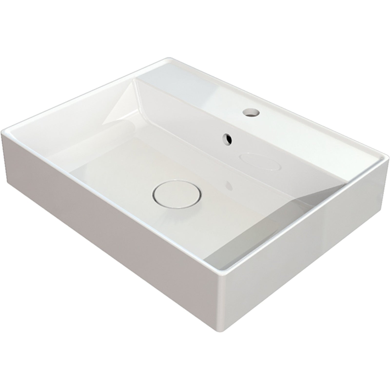 MARMITE : meuble-lavabo WB 0517 C 600C, composite minéral blanc brillant 87726 60 cm