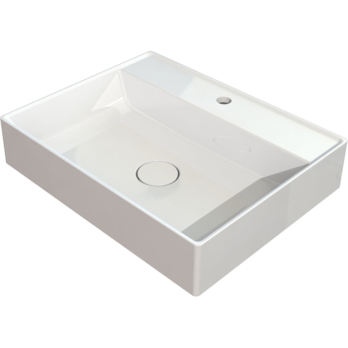 MARMITE- Aufbauwaschtisch WB 0517 C 600C ICC- Mineral Composite- ohne Ueberlauf Weiss 87728 87728