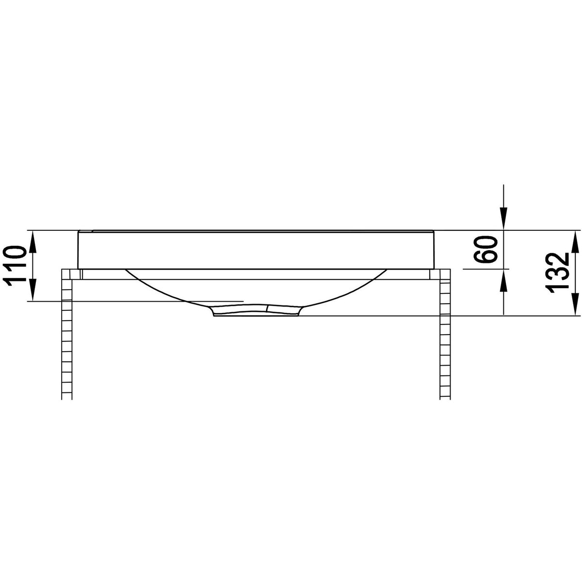 MARMITE- Halbeinbau- Aufbauwaschtisch- OVAX 550C- Mineral Composite Weiss 87793 87793