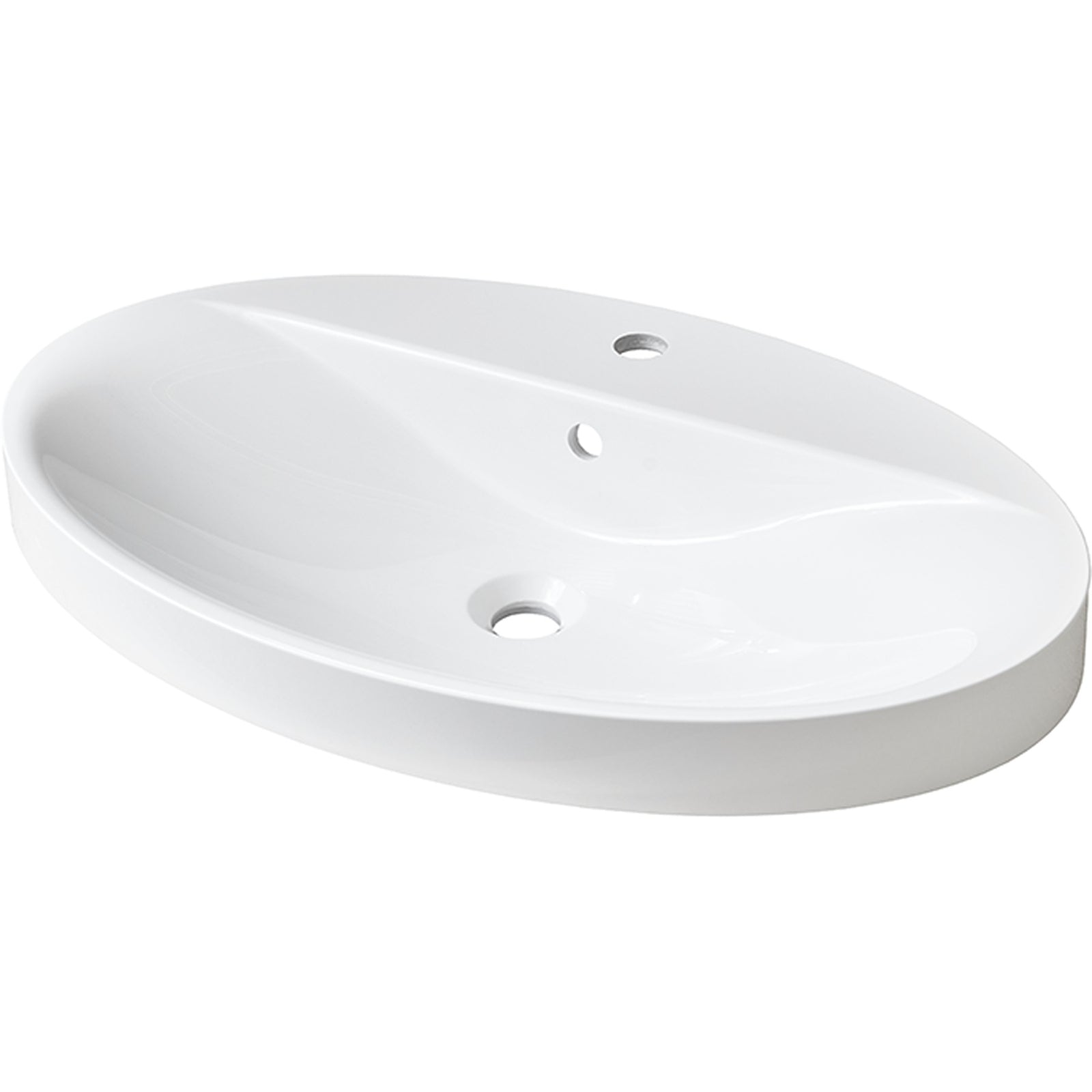 MARMITE: Half-inbouw- opbouwwastafel, OVAX 710C, mineraalcomposiet wit 87794 71 cm