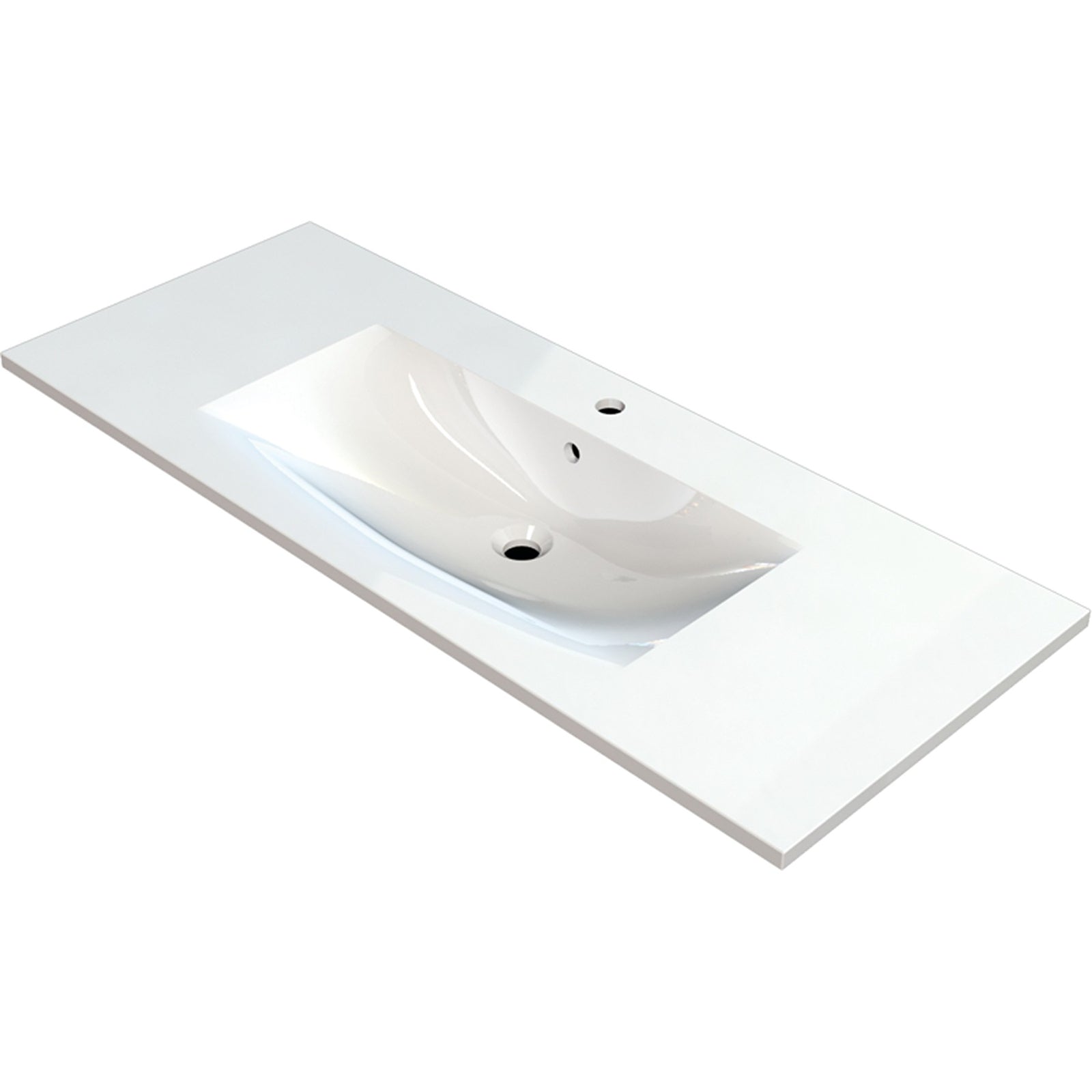 MARMITE: Furniture washbasin MEGX 1000C, mineral composite white high gloss 87710 101.4 cm