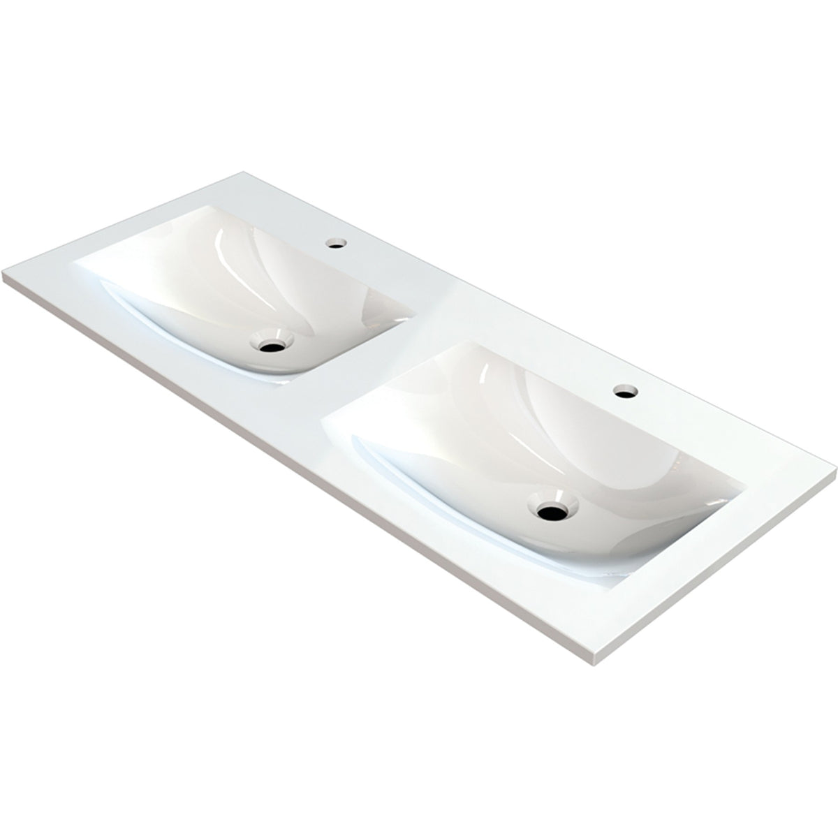 MARMITE- Moebelwaschtisch MEGX 1200D ICC mit 2 Becken- Mineral Composite- ohne 87723 87723