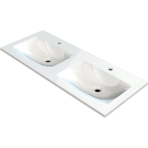 MARMITE- Moebelwaschtisch MEGX 1200D ICC mit 2 Becken- Mineral Composite- ohne 87723 87723