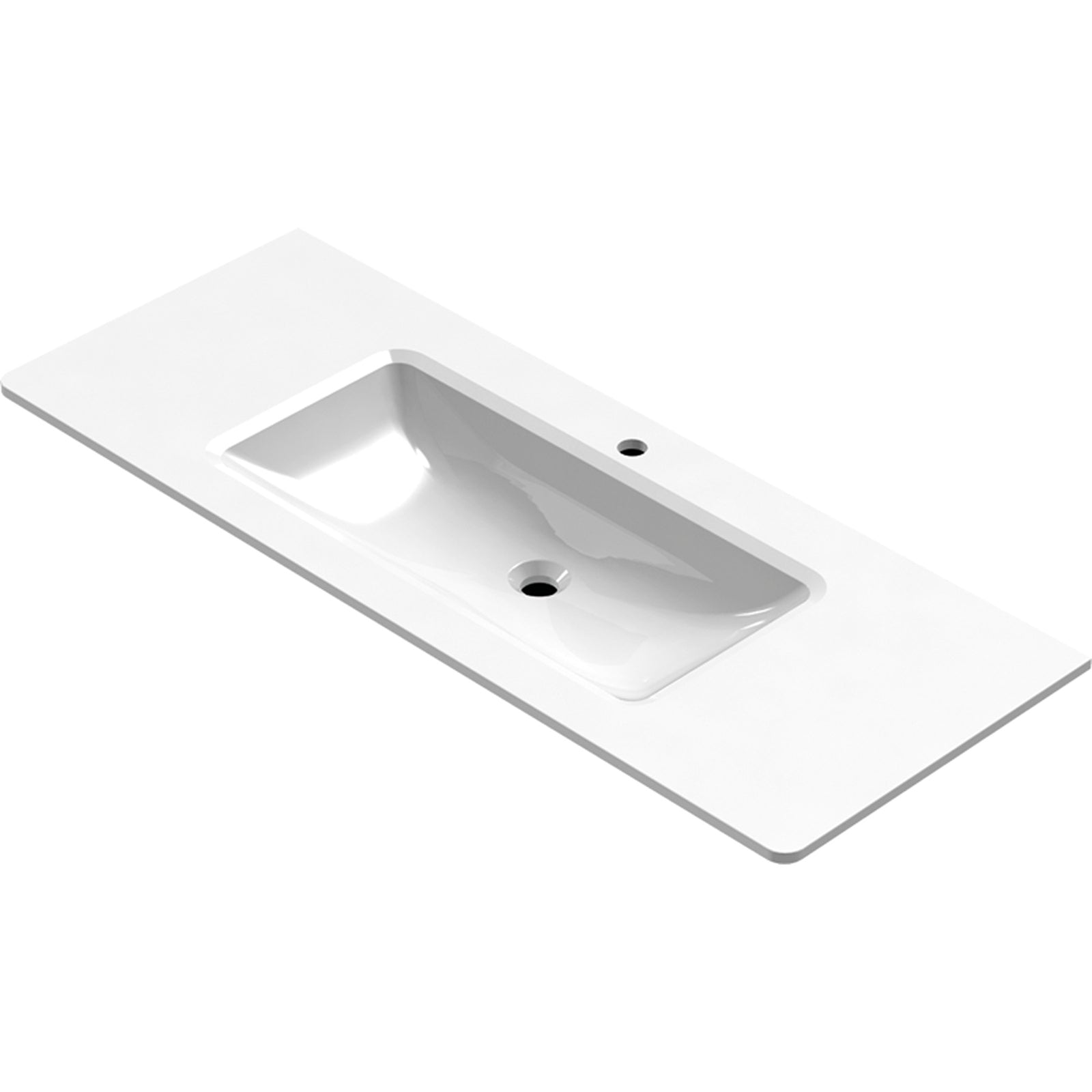 MARMITE: Furniture washbasin NobX 1260, mineral composite, without overflow white high gloss 87743 126 cm