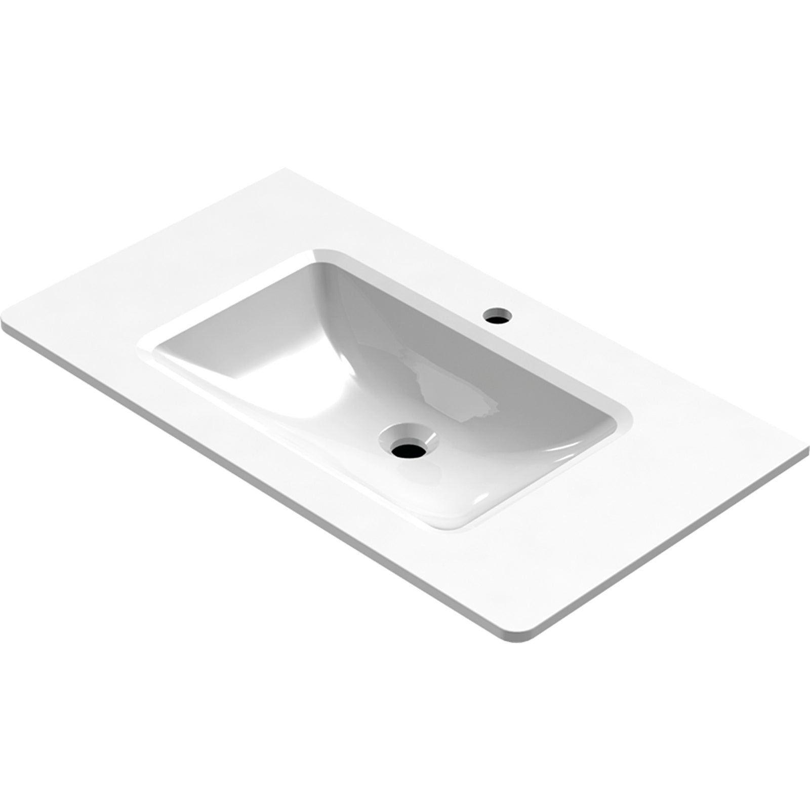 MARMITE: meubelwastafel NobX 860, mineraalcomposiet, zonder overloop wit hoogglans 87741 86 cm