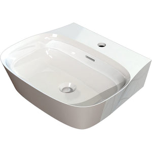 MARMITE countertop washbasin / washbasin WB 0002 W 520C 1 tap hole drilling 60cm odor trap