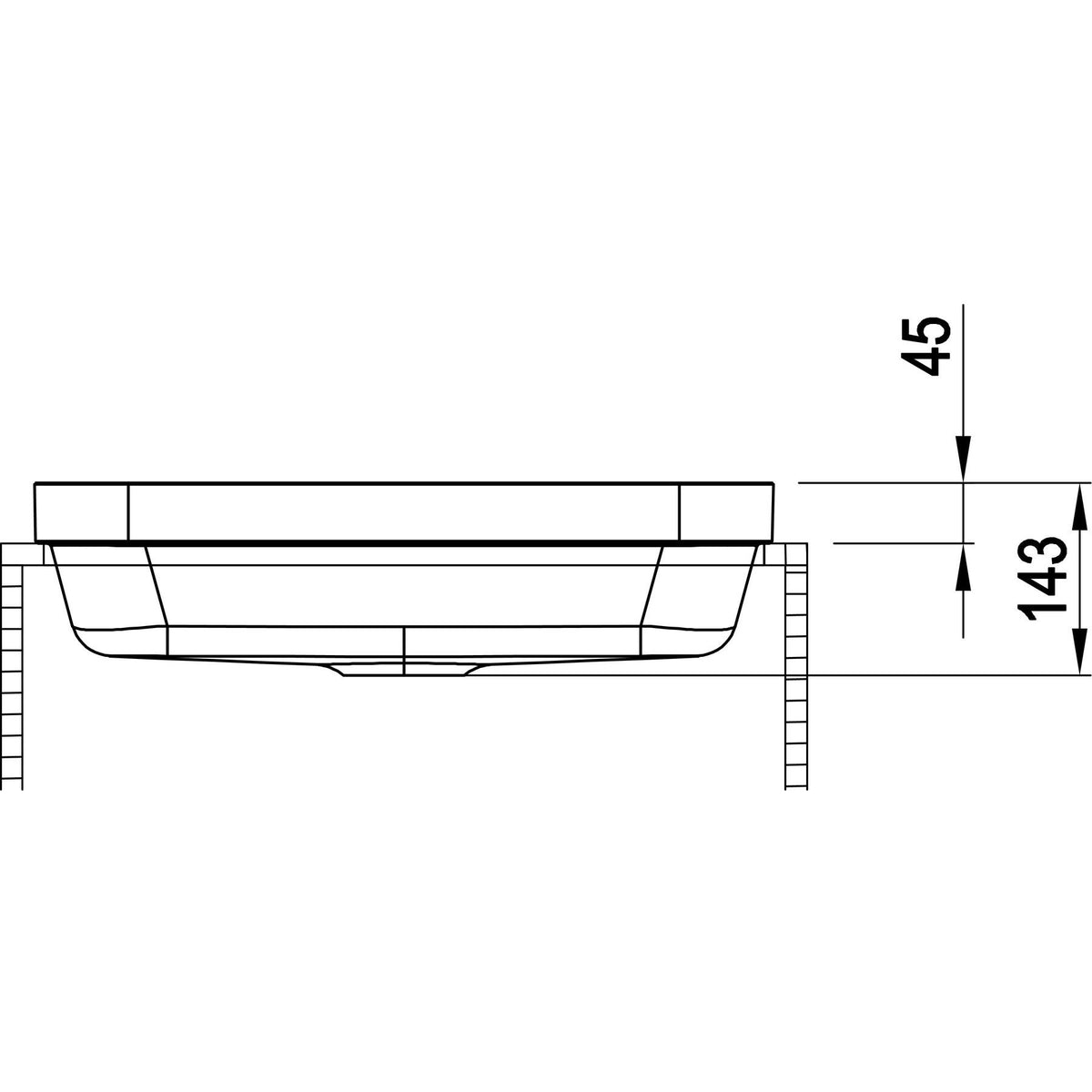 NICOS- Halbeinbau- Aufbauwaschtisch- STAR 550- Mineral Composite Weiss 87795 87795