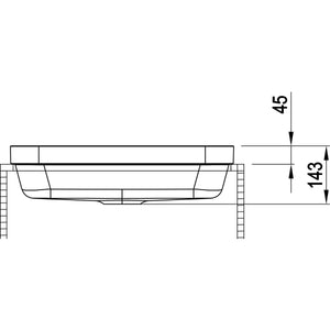 NICOS- Halbeinbau- Aufbauwaschtisch- STAR 550- Mineral Composite Weiss 87795 87795