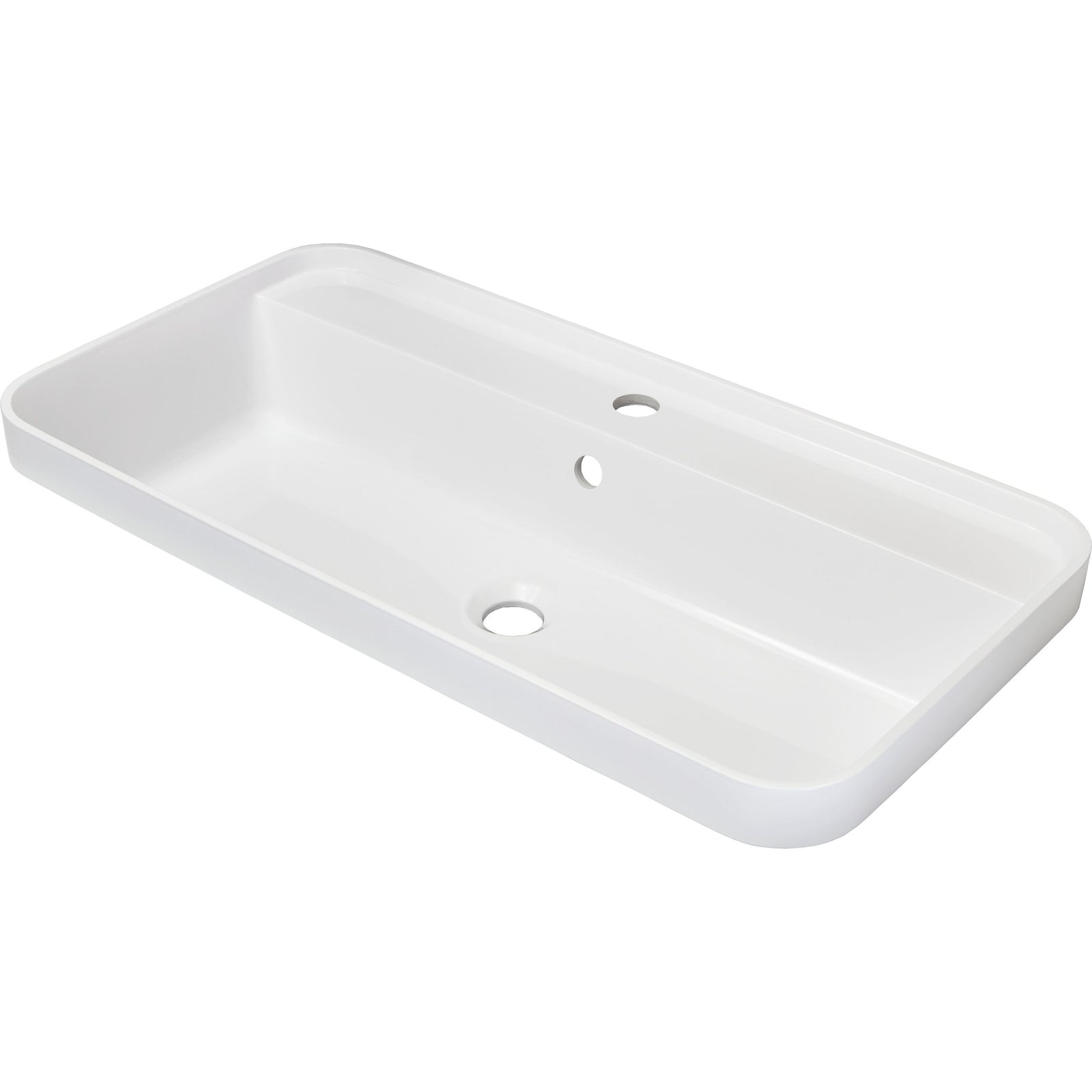 NICOS: Semi-recessed countertop washbasin, STAR 750, Mineral Composite White 87797 75 cm