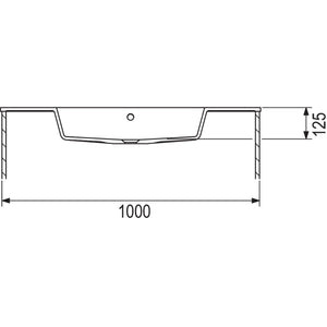 NICOS INTERNATIONAL- Moebelwaschtisch MAX 1010- Mineral Composite Weiss 87750 87750