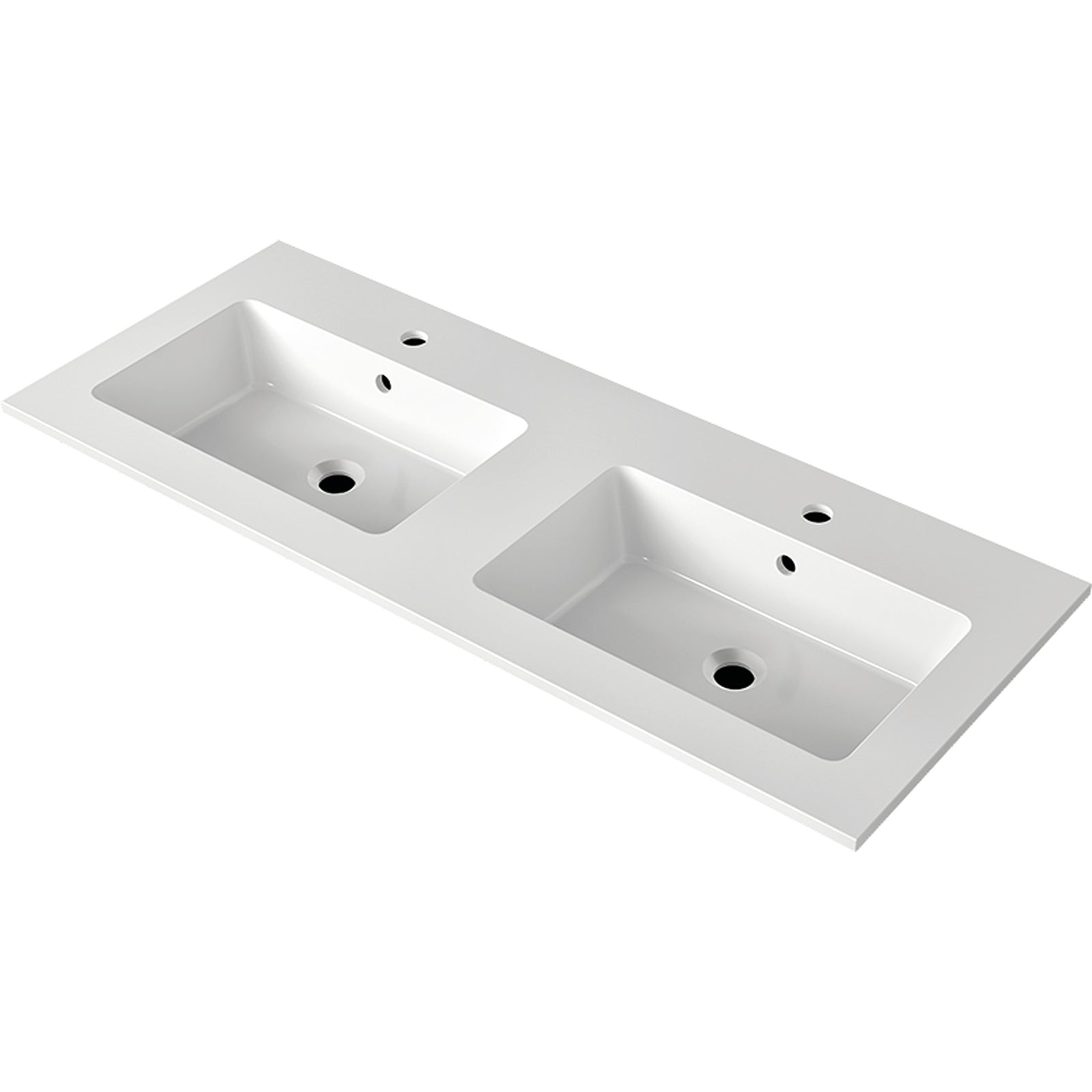 NICOS INTERNATIONAL : meuble-lavabo MAX 1210D avec 2 cuves, composite minéral 87752 121 cm