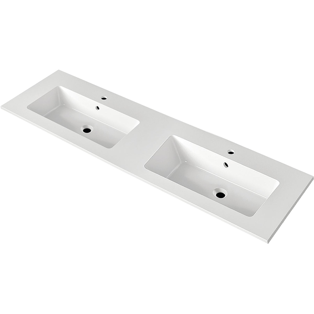 NICOS INTERNATIONAL- Moebelwaschtisch MAX 1610D mit 2 Becken- Mineral Composite 87753 87753