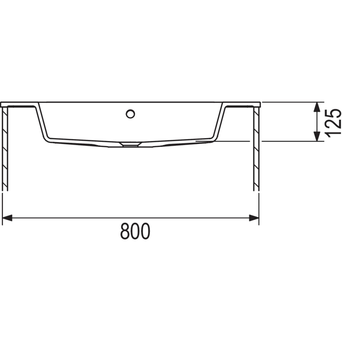 NICOS INTERNATIONAL- Moebelwaschtisch MAX 810- Mineral Composite Weiss 87748 87748