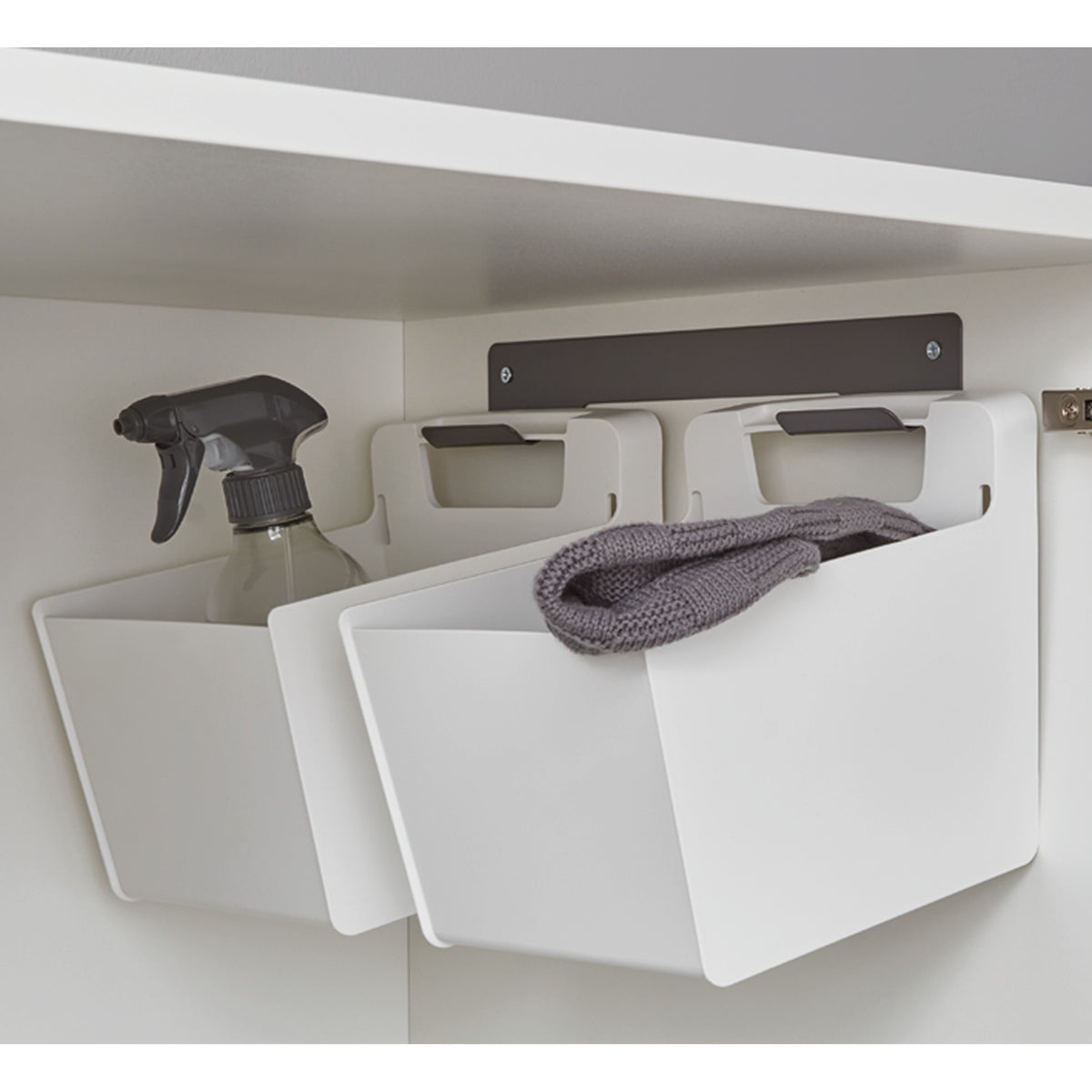 nobilia 2 Utensilienbehaelter mit Wandhalterung Laundry-Area UBWLA 10276