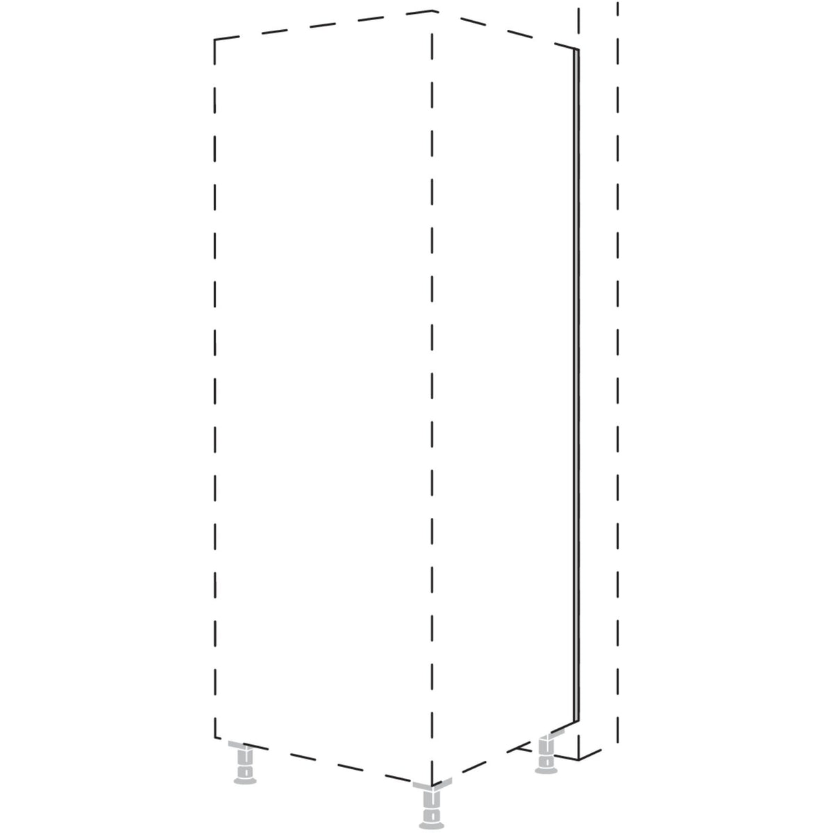 Nobilia Abdeckprofil zum Tiefenausgleich an Hochschraenken- Hoehe 1 NADP-202 24121