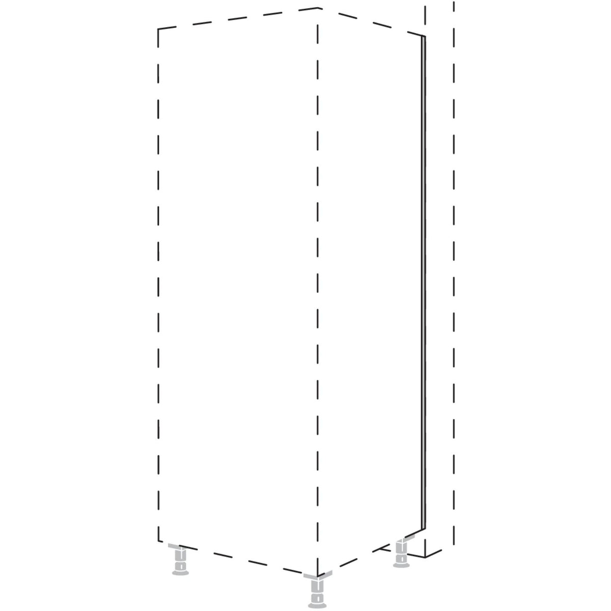 Nobilia Abdeckprofil zum Tiefenausgleich an Hochschraenken- Hoehe 1 NADP-202 24121