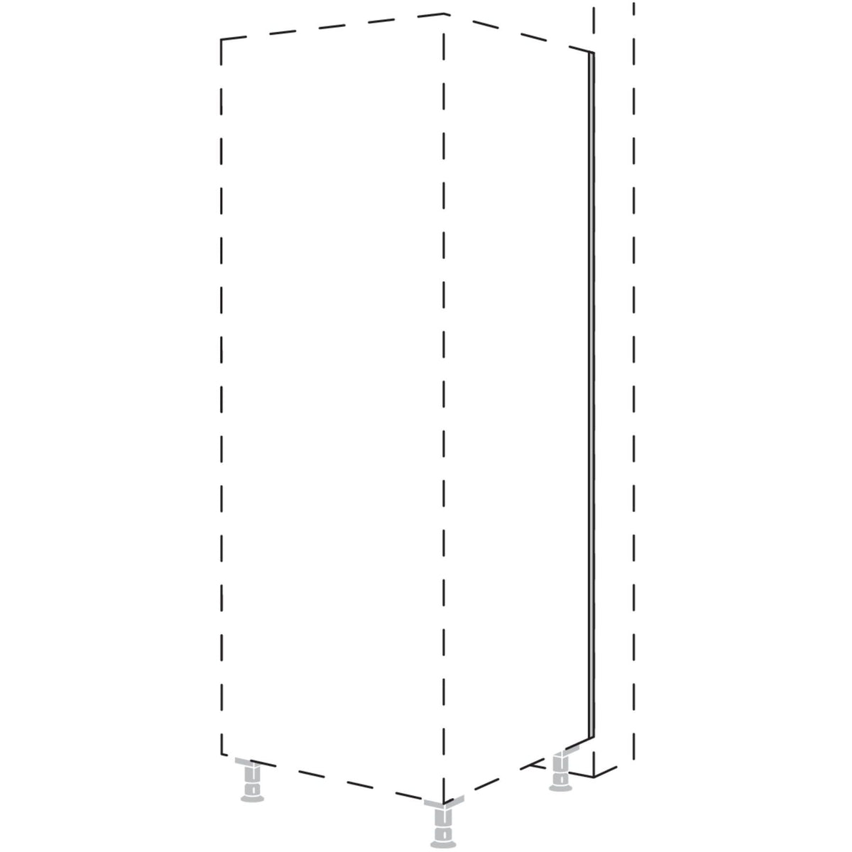 Nobilia Abdeckprofil zum Tiefenausgleich an Hochschraenken NADP-216 47021