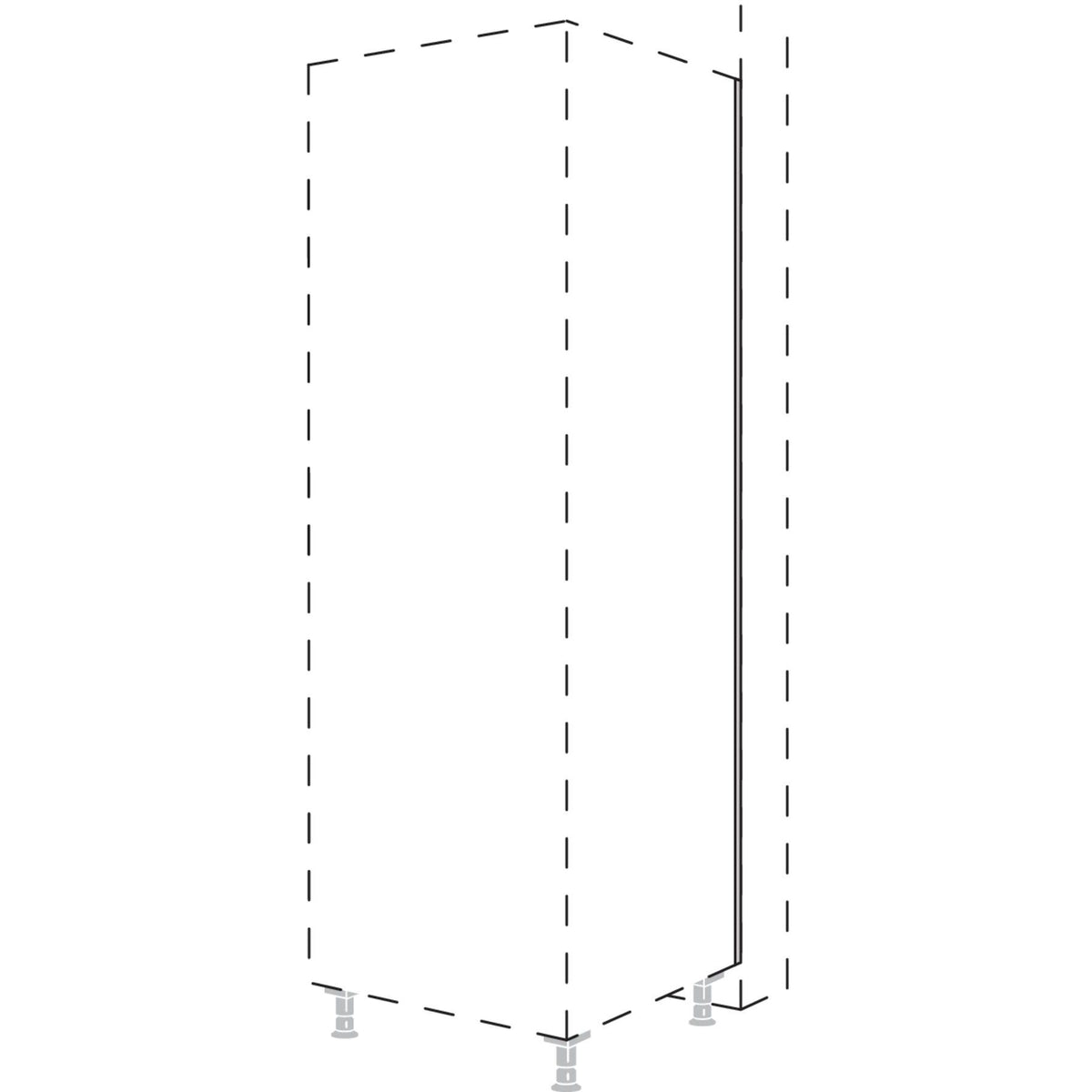 Nobilia Abdeckprofil zum Tiefenausgleich an Hochschraenken NADP-223 54121