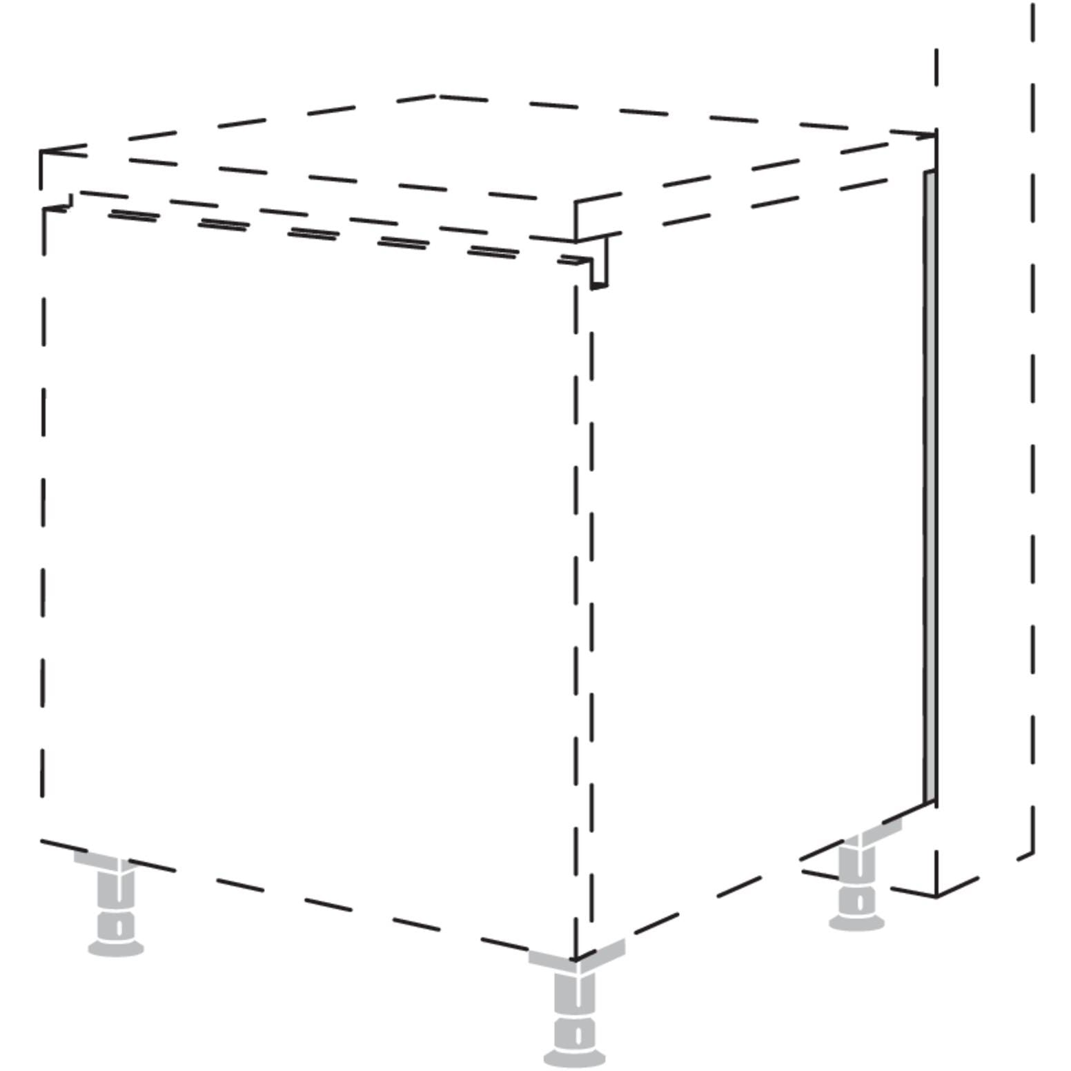 Nobilia Abdeckprofil zum Tiefenausgleich an Unterschränken NADP-79 59028