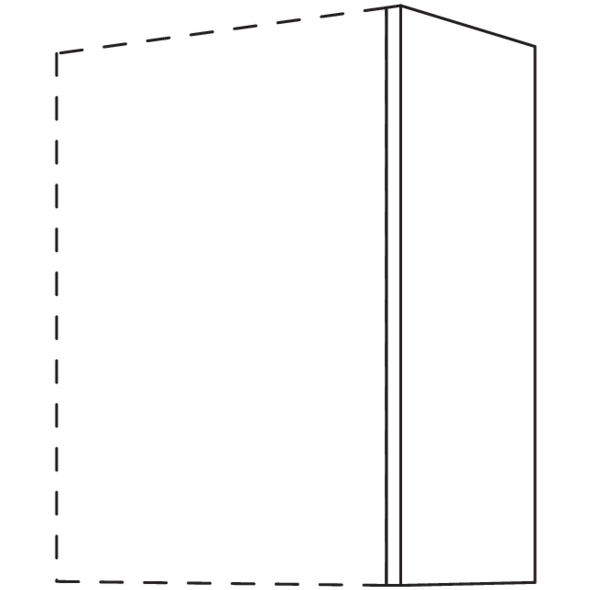 Nobilia Abschluss- - Zwischenwange fuer Wandschraenke- 1296 mm hoch WW10-130 10837