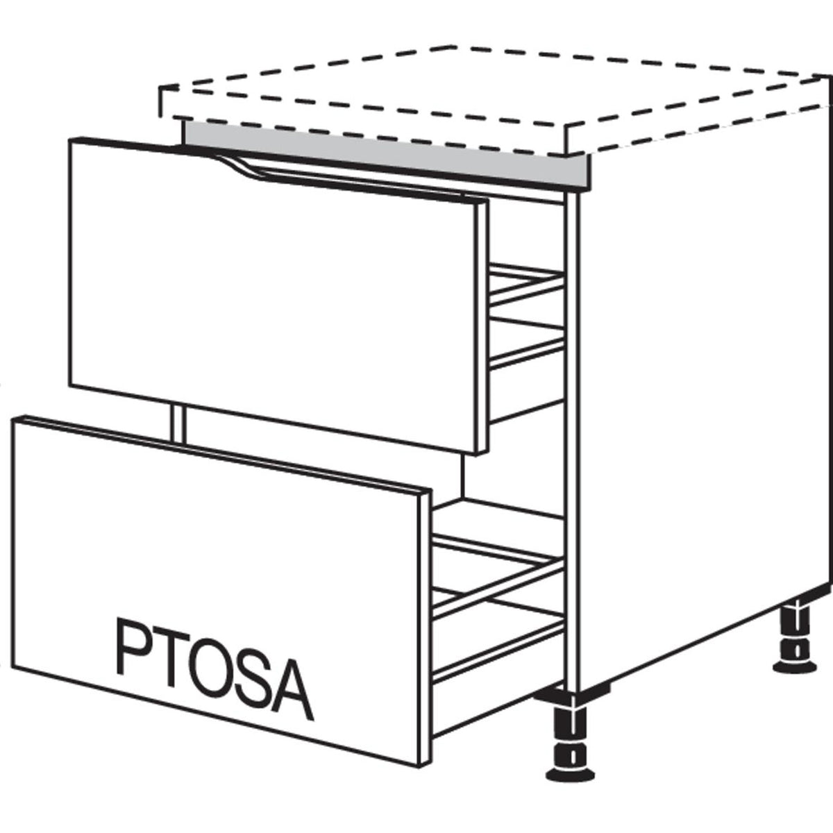 nobilia Abschluss-Auszugschrank Curve LU2AAC60 52561