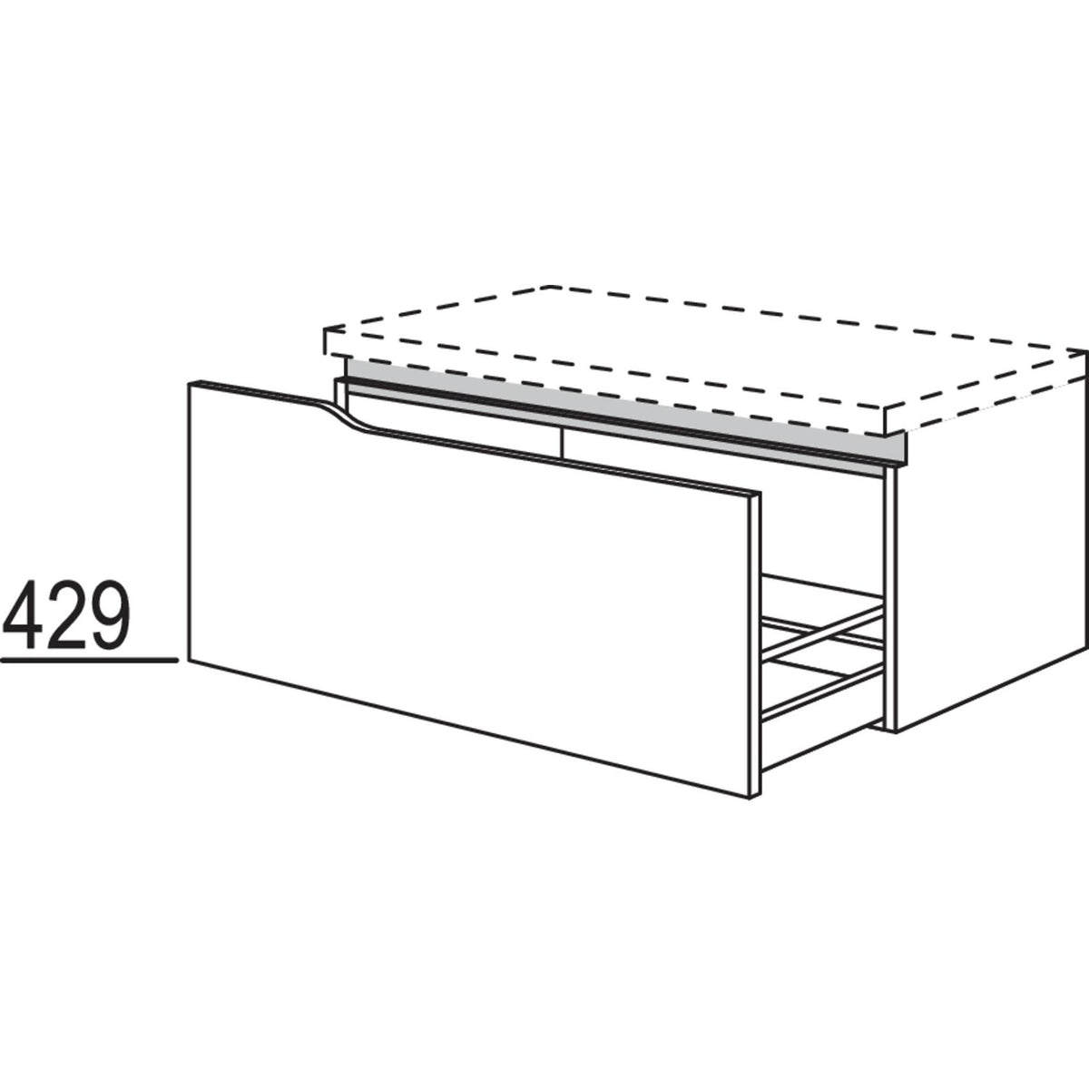 nobilia Abschluss-Auszugschrank Curve NBUAAC90-43 67465