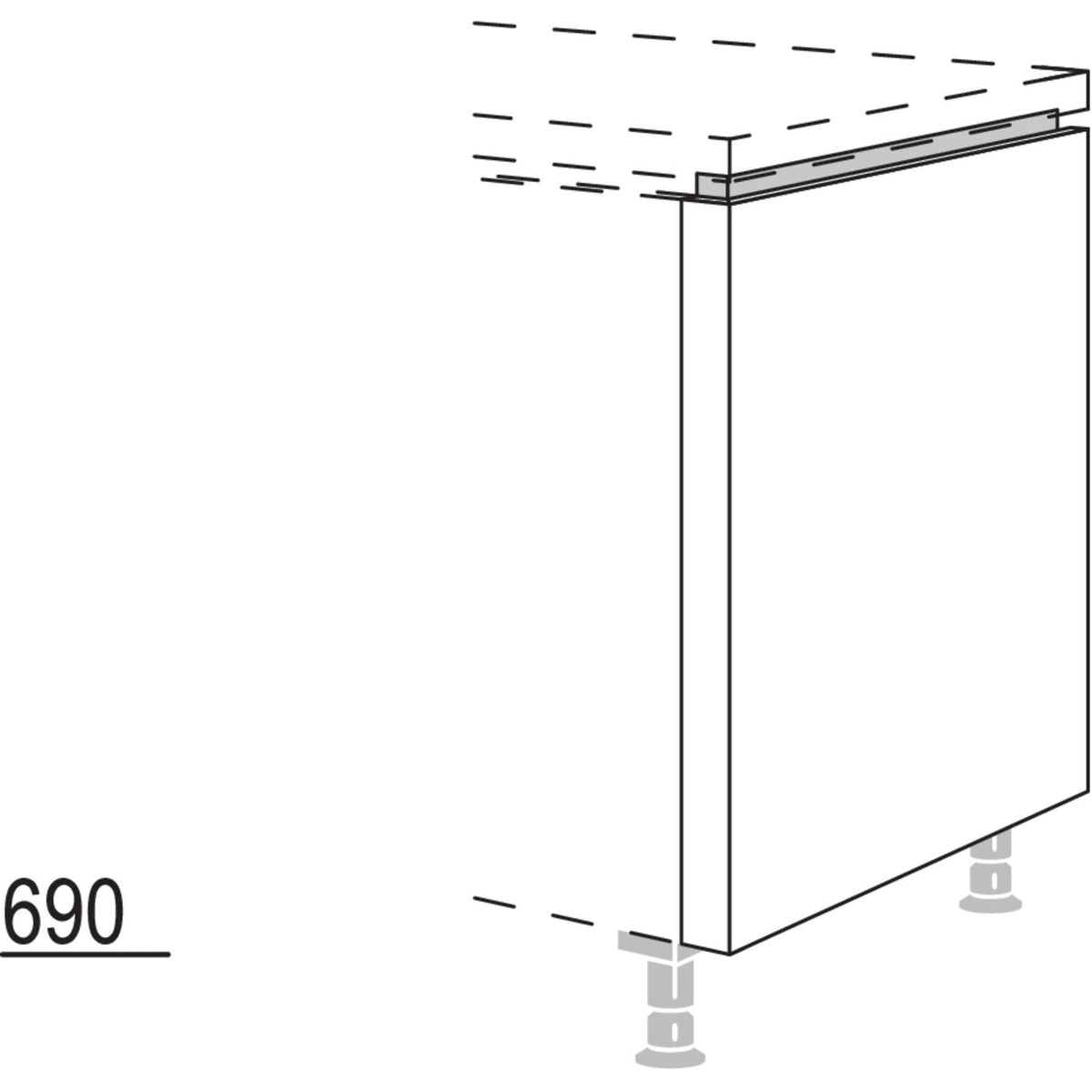Nobilia Abschluss-Frontwange NUWF50-78 55952