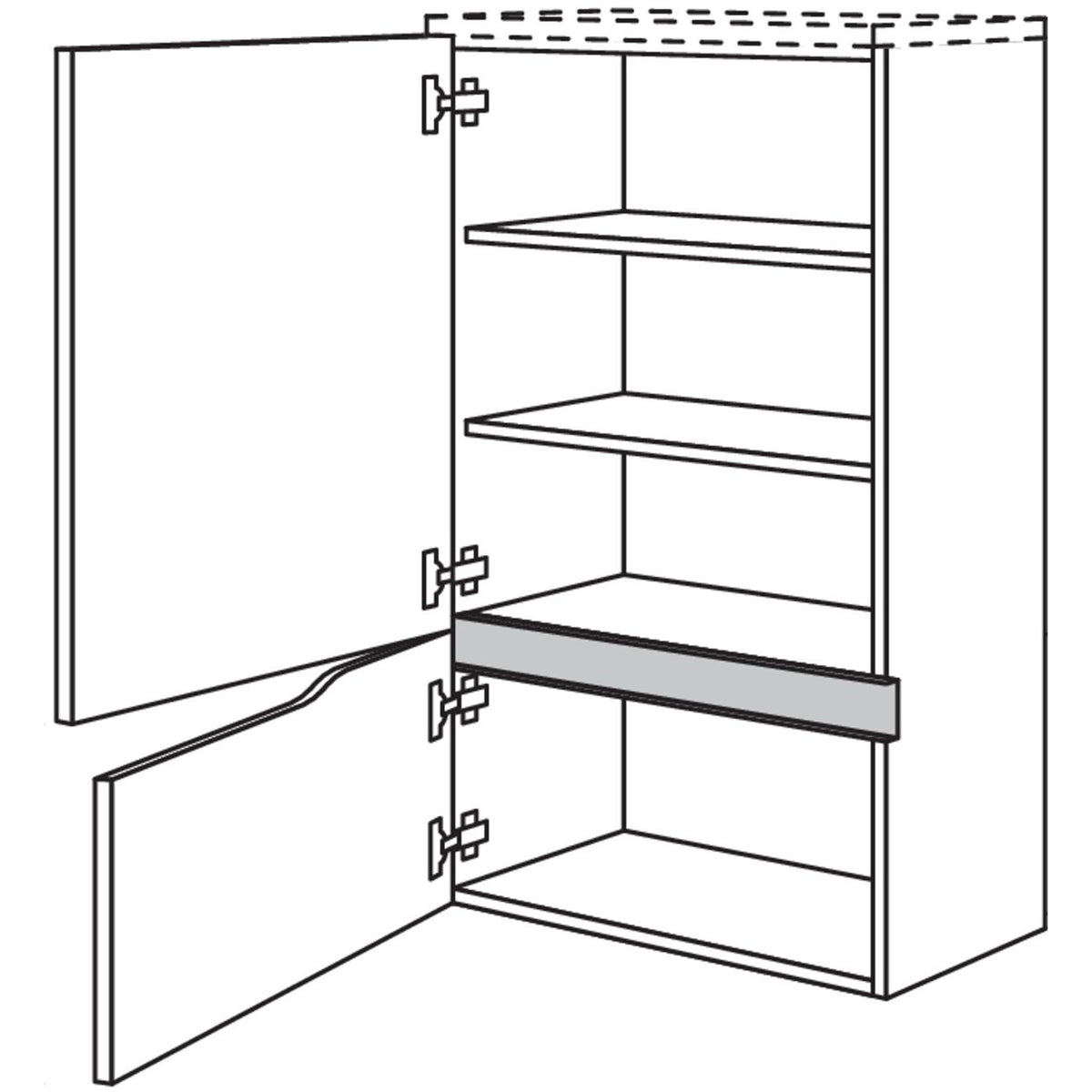 nobilia Abschluss-Midischrank Curve NBM2TAC60-115 67749